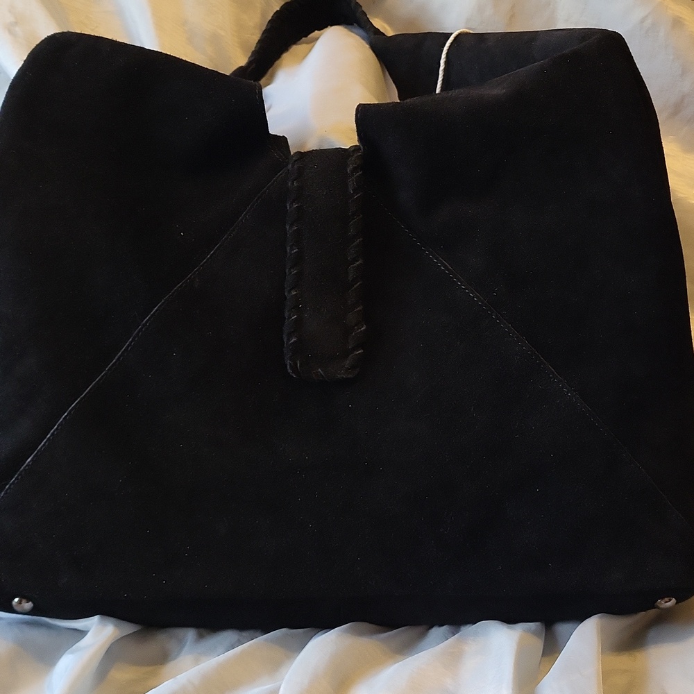 Haute Hippie Black Suede Shoulder Hobo Bnwt Rt Eh - Picture 6 of 6